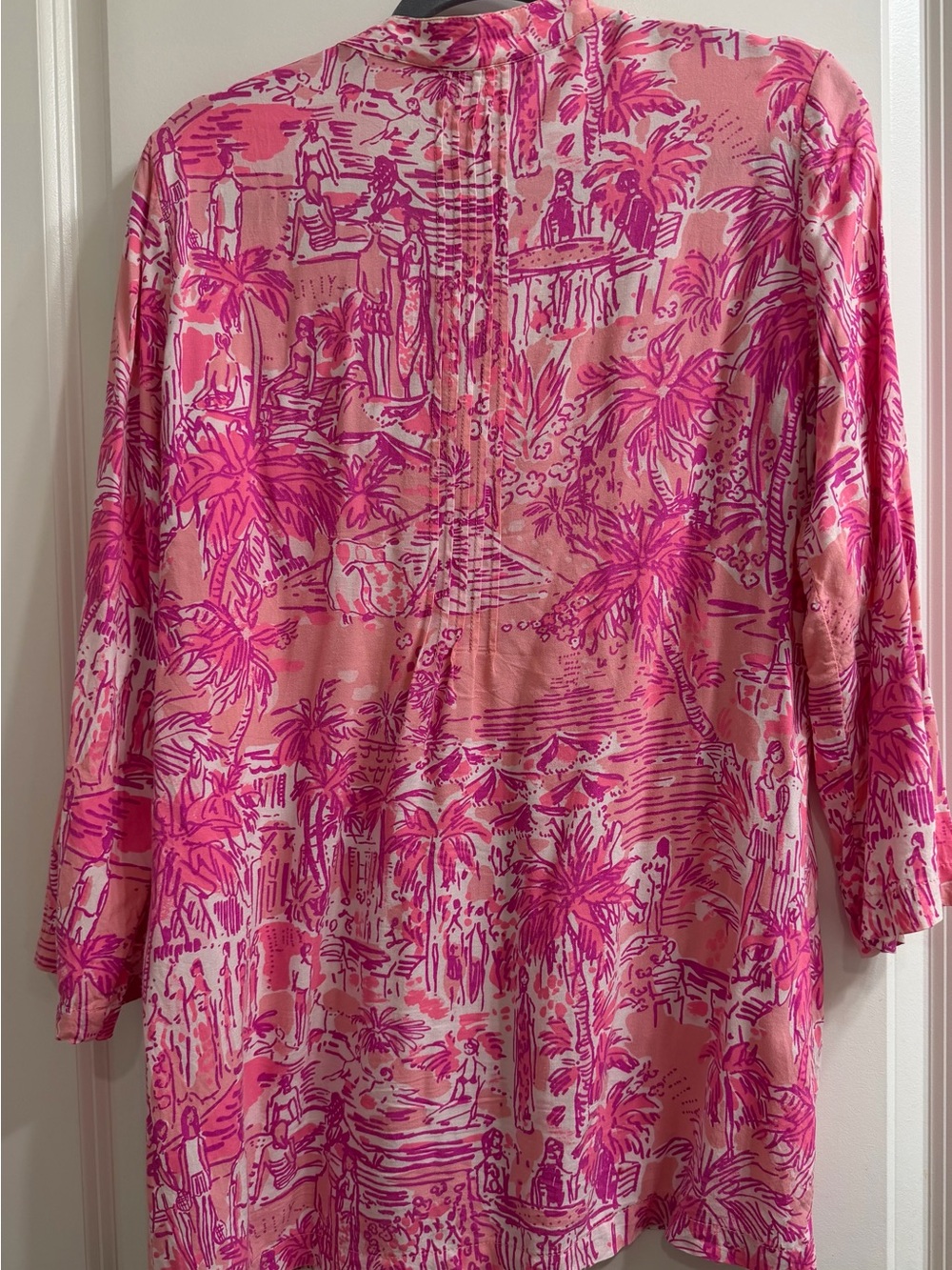 Lilly Pulitzer Pink & White Tropical Print Tunic - Picture 5 of 9